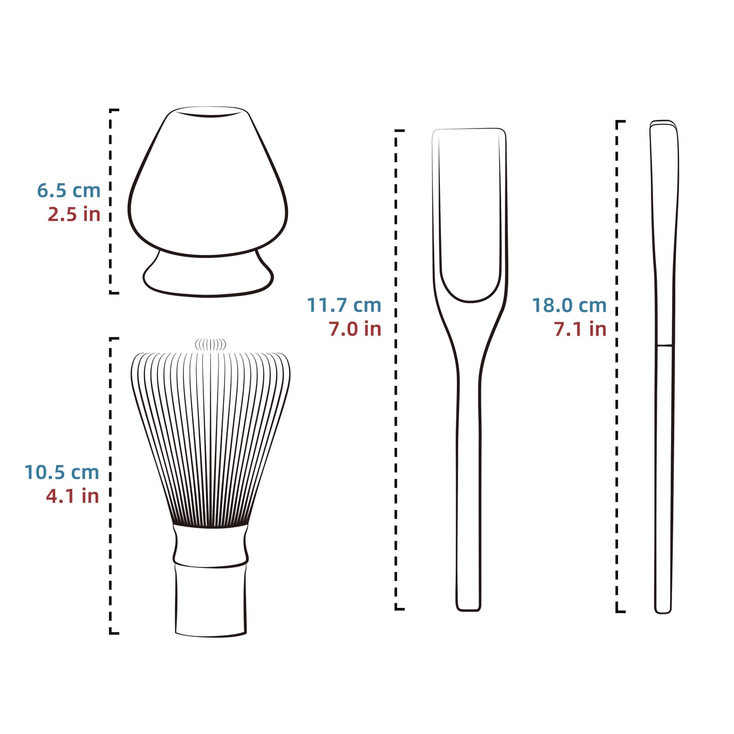 TEANAGOO Matcha Whisk Set, Bamboo Matcha Whisk (Chasen), 4 Pcs Traditional Starter Matcha Set, Scoop (Chashaku) Tea Spoon Whisk Holder, Matcha Accessory, Bamboo Whisk For Matcha Tea (100prongs)