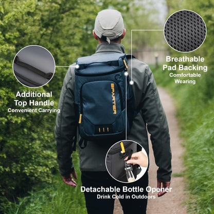 SPARTER Backpack Cooler Insulated Leak Proof 33 Cans, Waterproof Lightweight Insulated Backpack Ice Chest, Portable Soft Cooler Bag for Beach Travel Camping Lunch