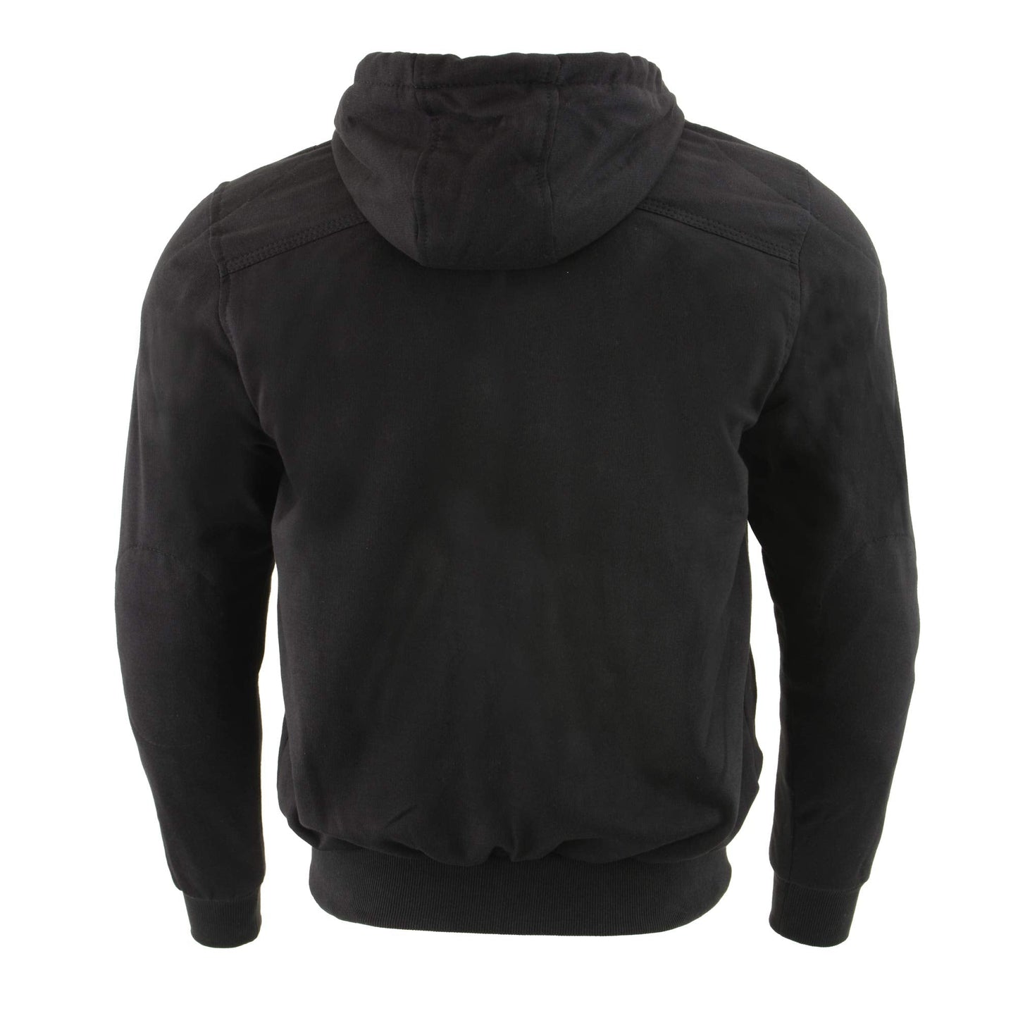 Milwaukee Leather MPM1788 Men's Black CE Approved Armored Riding Hoodie Sweater w/Aramid by DuPont Fibers - Medium