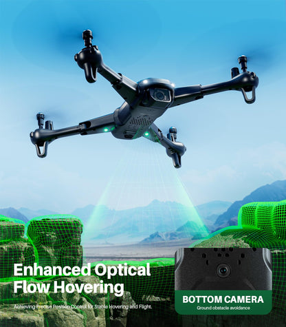 SYMA Drone with Camera for Adults, X710W FPV HD 1080P Camera Drone for Beginners, Foldable Quadcopter Toys Gifts with Optical Flow Positioning, Tap Fly, Headless Mode, 24Mins Long Flight Time