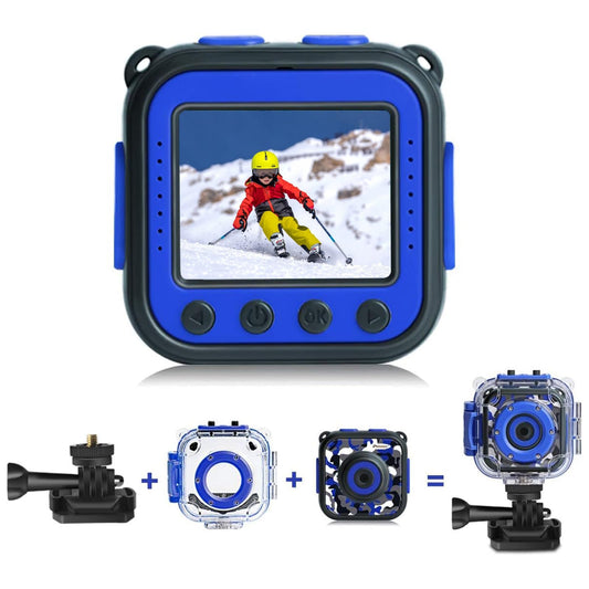 PROGRACE Kids Waterproof Camera for Kids Action Video Digital Camera 1080 HD Toy Cameras for Boys Birthday Christmas New Year Gifts, Blue
