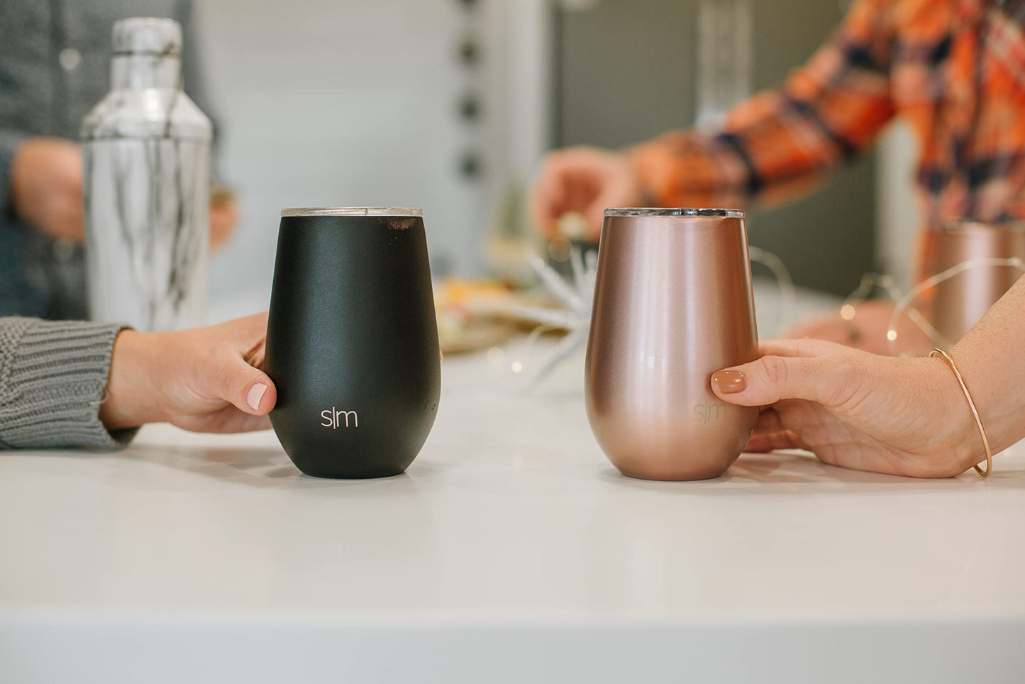 Simple Modern Wine Tumbler with Lid | Cute Stemless Glass Cup with Press-In Lid | Insulated Stainless Steel Coffee Mug | Gifts for Women Men Him Her | Spirit Collection | 12oz | Raspberry Vibes