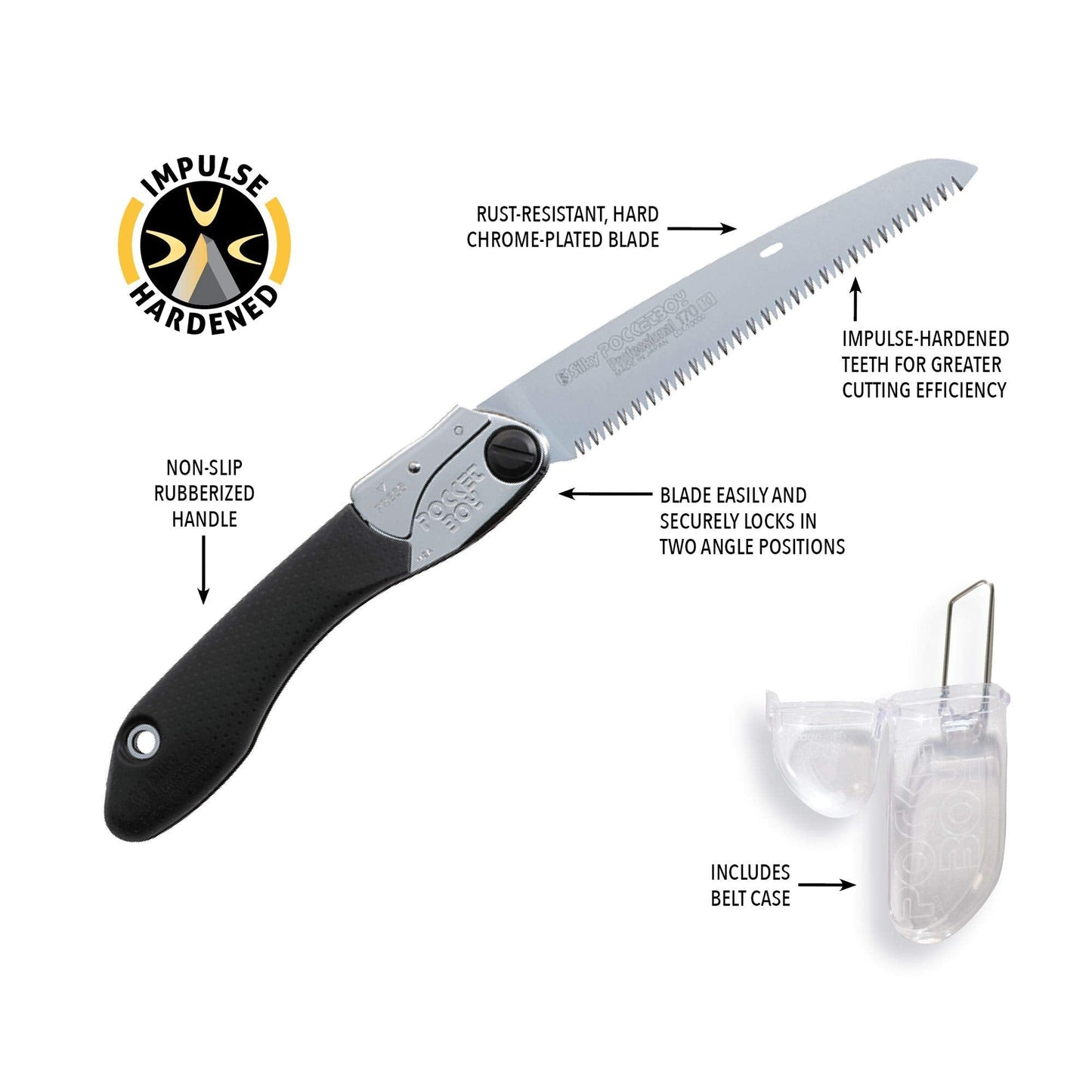 Silky Professional Series PocketBoy Folding Saw 170mm Medium Teeth (340-17)