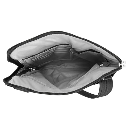 Travelon Anti-theft Classic Slim Double Zip Crossbody Bag, Black, One Size