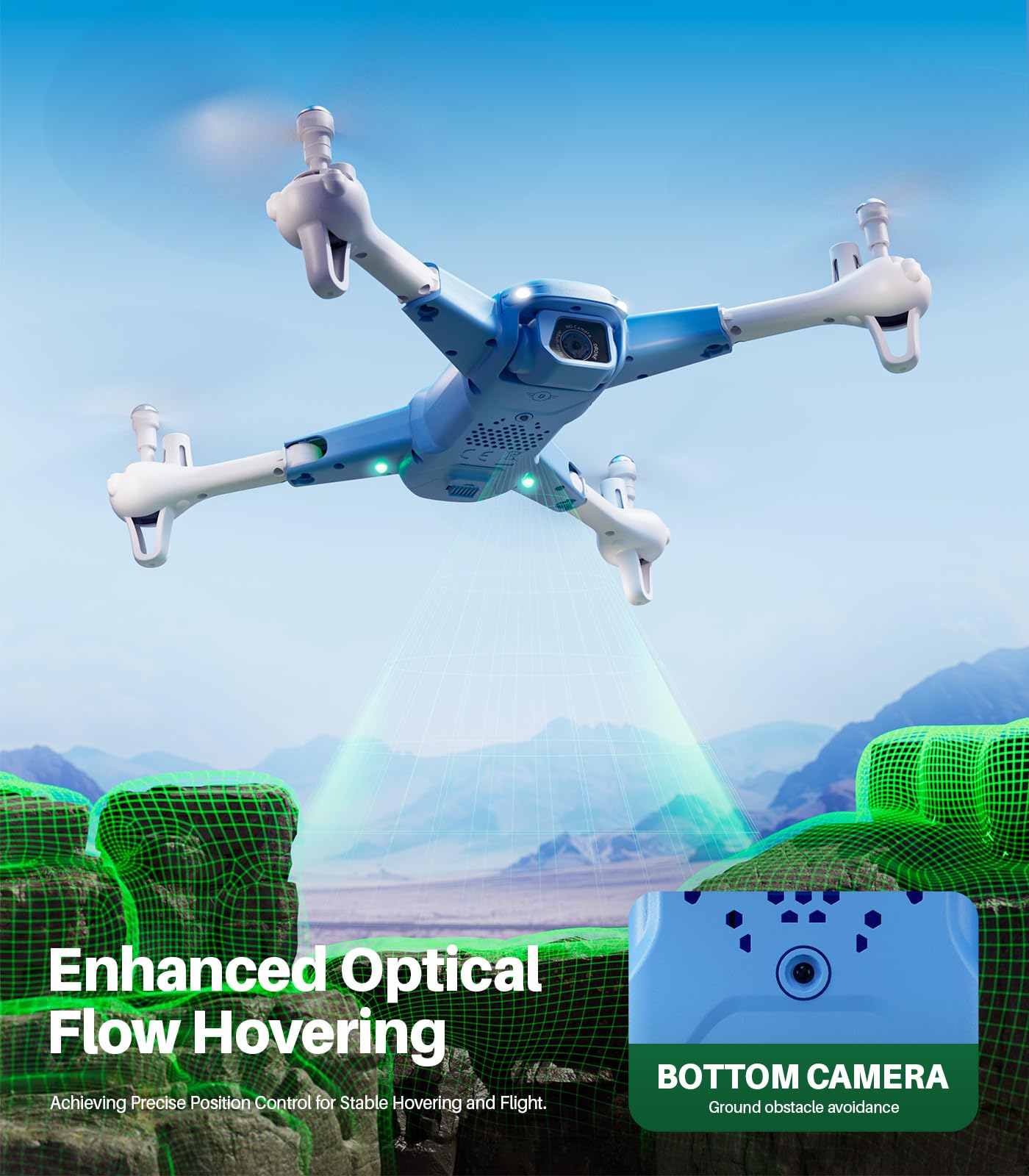 SYMA Drone with Camera 1080P HD FPV Foldable Drone for Kids and Adults, Quadcopter Toys Gifts with Optical Flow Positioning, 90°Adjustable Lens, 3D Flip, One Key Function, Headless Mode