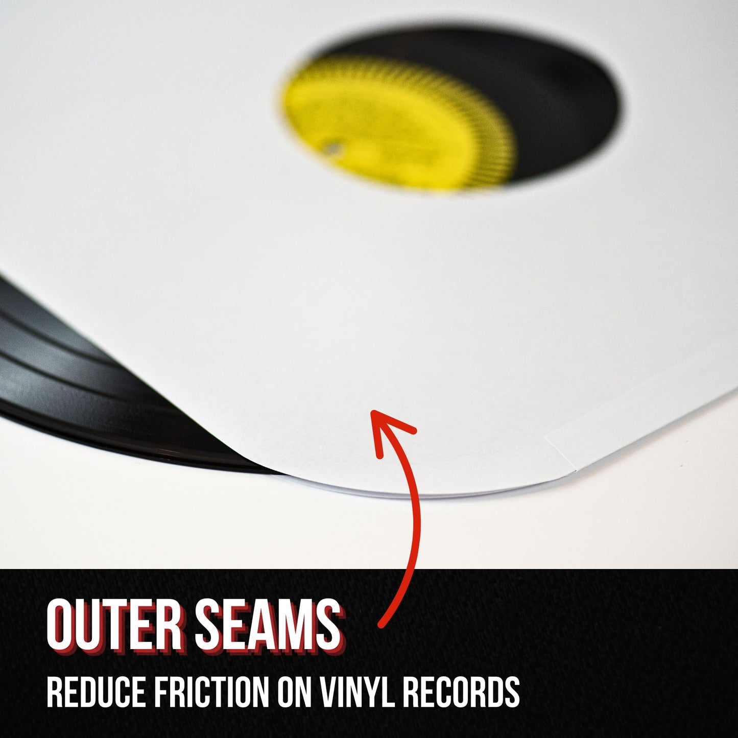 Vinyl Fever Inner Record Sleeves - Heavyweight Acid Free Paper with Rounded Corners for LP Records Storage (25 Pack)