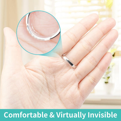 Ring Sizers for Loose Rings, 8 Pack 8 Sizes, Ring Size Adjuster, Invisible Ring Guards for Women and Men, Ring Resizer with Polishing Cloth，Fits Bands Width to 1-8mm