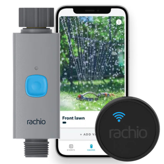 Rachio Smart Hose Timer (1 Valve + 1 WiFi Hub) – App-Controlled Outdoor Faucet Timer, Quick Install & Scheduling, Expandable System