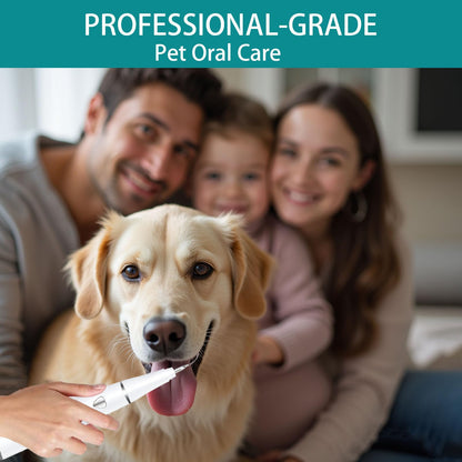 Psytpusa Dog Teeth Cleaning Kit - Dental Plaque Remover Tool, 3 Cleaning Modes, LED Light