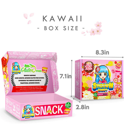 SHOGUN CANDY, 40Pcs Japanese Snacks and Japanese Candy, Popin Cookin Japanese Snack Box, Kawaii Dagashi Box, (HIME(Gluten free))