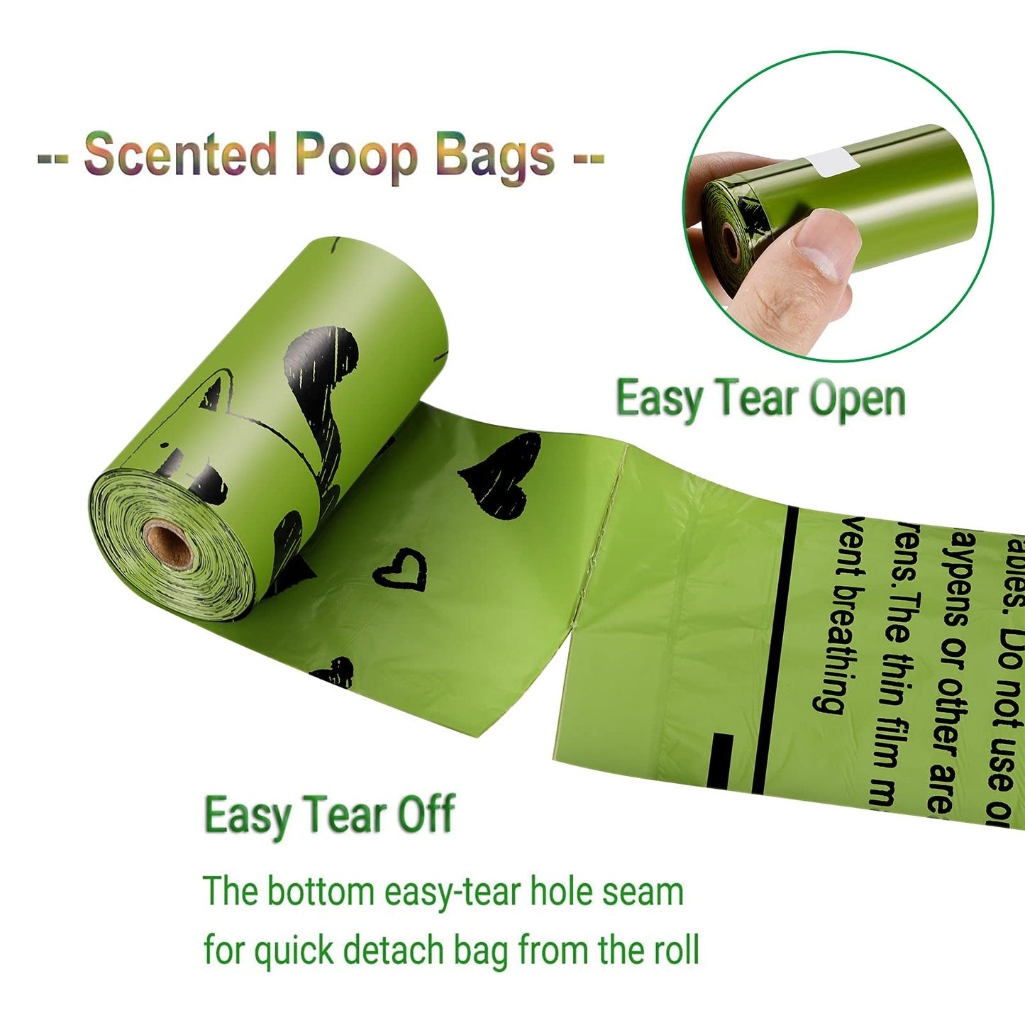 Yingdelai Dog Poop Bag, 540 Counts Biodegradable Dog Waste Bags with 1 Dispenser, Eco-Friendly Leak-Proof Pet Poop Bags for Doggy | Scented