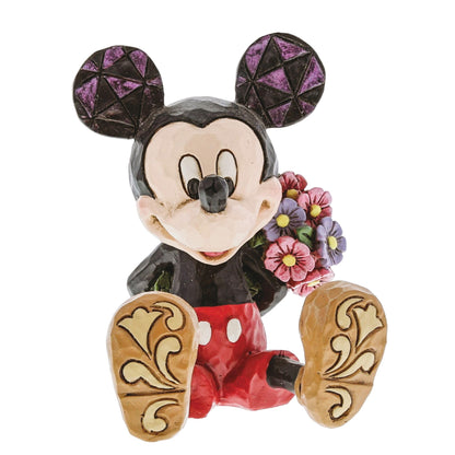 Disney Traditions by Jim Shore Mini Mickey Mouse Personality Pose Stone Resin Figurine, 2.75”