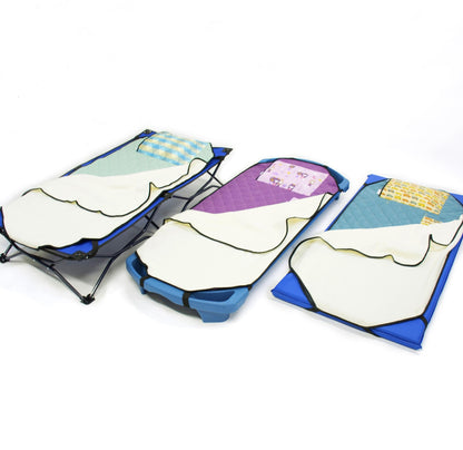 Urban Infant Tot Cot Kids Nap Mat - Toddler Preschool Daycare Bedding Cover with Blanket and Pillow - Poppies