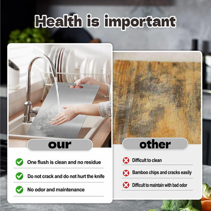 Titanium Cutting Board Set of 3,100% Pure Titanium Cutting Boards for Kitchen, 2025 New Double Sided Food-Grade Chopping Board for Cutting Meat Vegetable Fruit