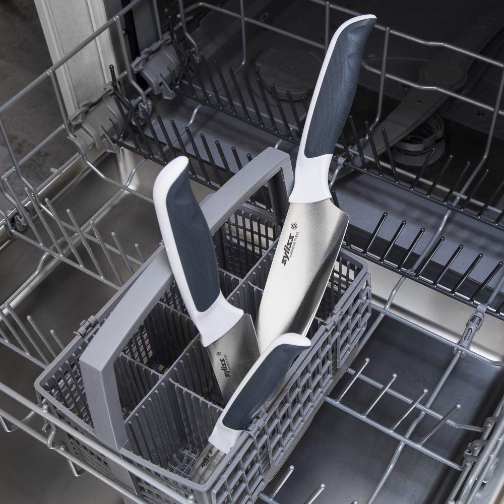 Zyliss Cheese Knife - Slicer & Cutter for Block Cheese - Carving Knife for Charcuterie Boards - Cheeseboard Handheld Slicer - Cutter & Slicing Tool - 4.5" - Gray & White