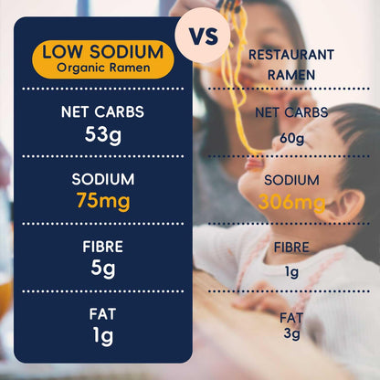 SUNGIVEN Organic Ramen Noodles Healthy Low Sodium Ready in 3 Minutes Non-Fried Instant No Additives or Preservatives 2.46 OZ (Pack of 10)