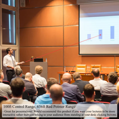 Zoxkoy Wireless PowerPoint Remote Presentation Clicker: Presenter Pointer for Classroom Teacher - USB Slide Advancer Compatible MacBook Computer