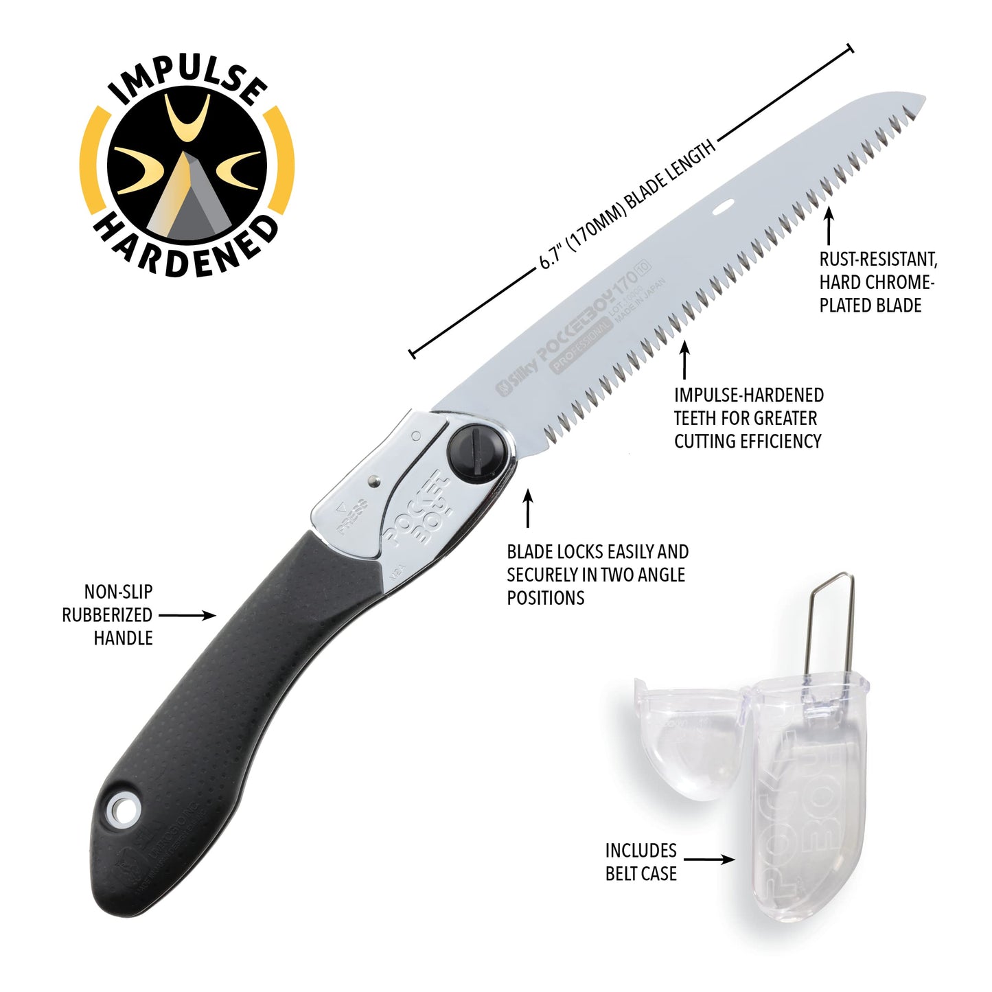 Silky Professional Series PocketBoy Folding Saw 170mm Medium Teeth (340-17)