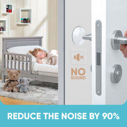 Strongest Home Wall & Door Handle Stopper 2" Set. 6 Pieces of Clear Rubber Door Knob, Round Wall Shield Cushion, Quiet Wall Protector for Door Handle, Guard Door Bumper Silencer Self - Adhesive