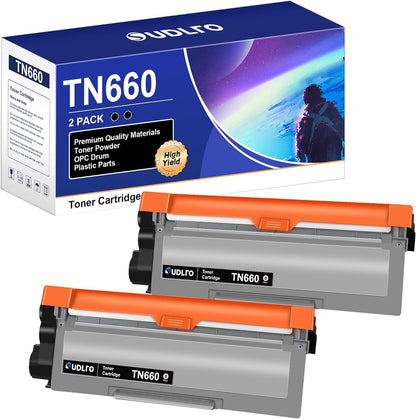 SUDLTO Compatible Toner Cartridge Replacement for TN660 TN630 TN-630 TN-660 Use for HL-L2300D HL-L2380DW HL-L2320D DCP-L2540DW HL-L2340DW HL-L2360DW HL-L2305W (2 Black)