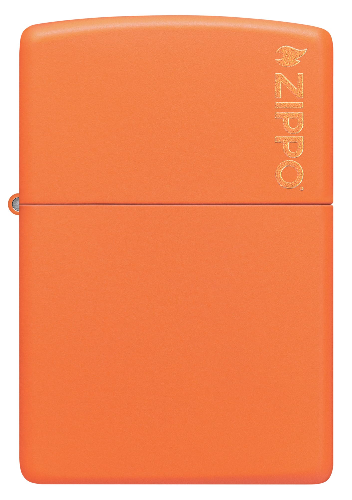 Zippo Classic Orange Matte with Logo Pocket Lighter