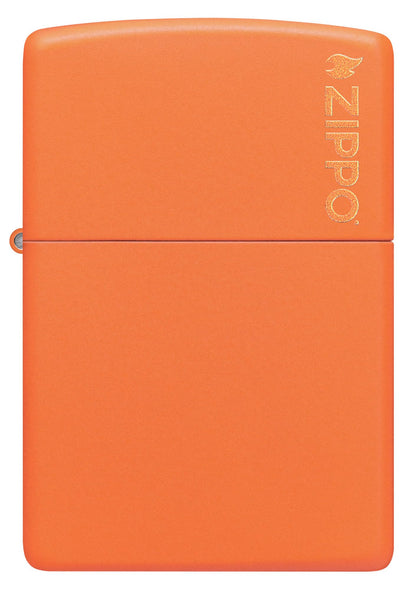 Zippo Classic Orange Matte with Logo Pocket Lighter