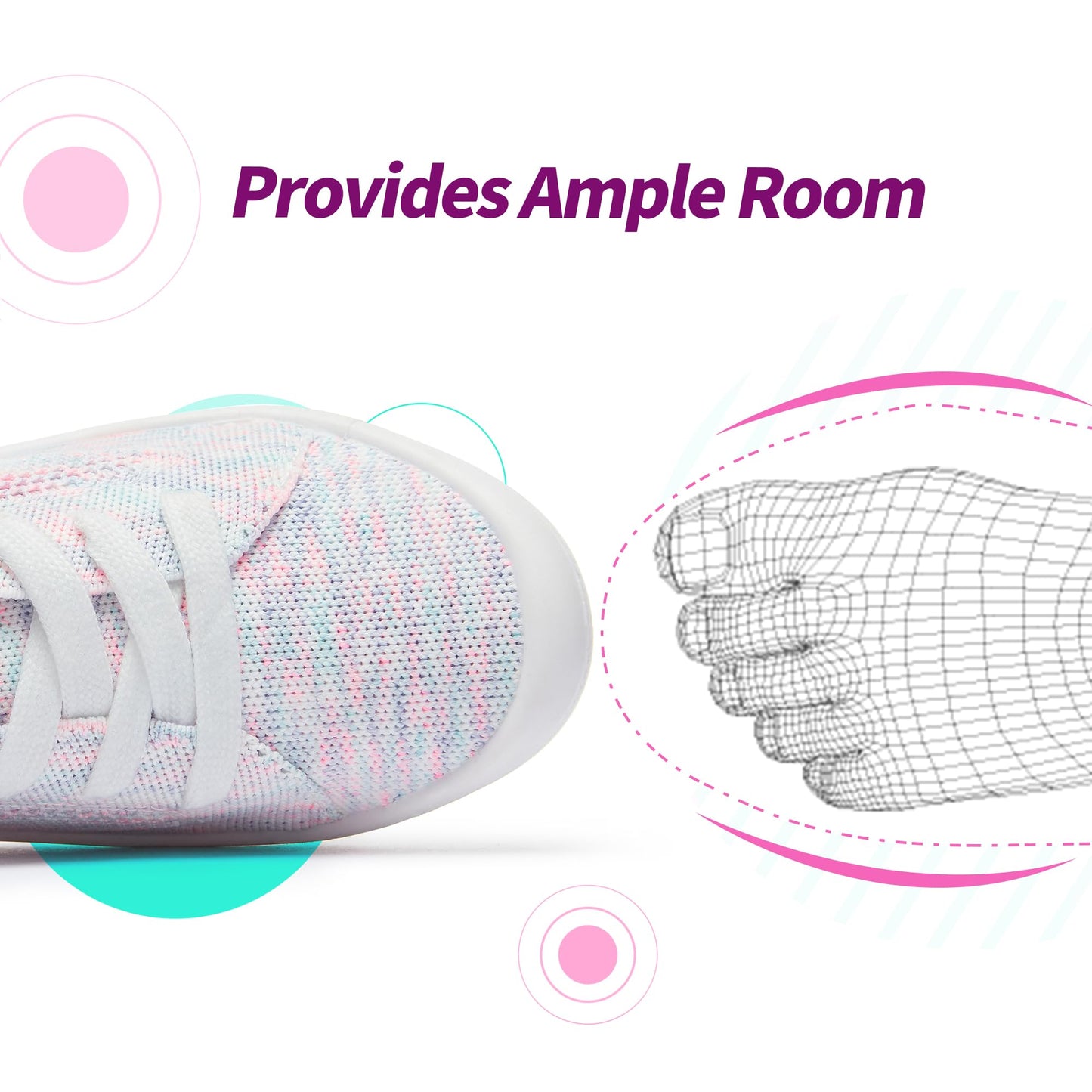 ALTOCIS Women's Knit Slip On Sneakers Ladies Elastic Low Top Flats Lightweight Breathe Mesh Fashion Sneakers Cute Flying Woven Loafers(Purple US5)