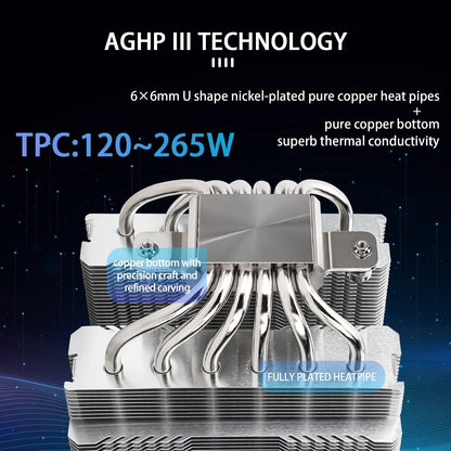Thermalright Peerless Assassin 120 SE CPU Cooler, 6 Heat Pipes AGHP Technology, Dual 120mm PWM Fans, 1550RPM Speed, for AMD:AM4 AM5/Intel LGA 1700/1150/1151/1200/1851,PC Cooler