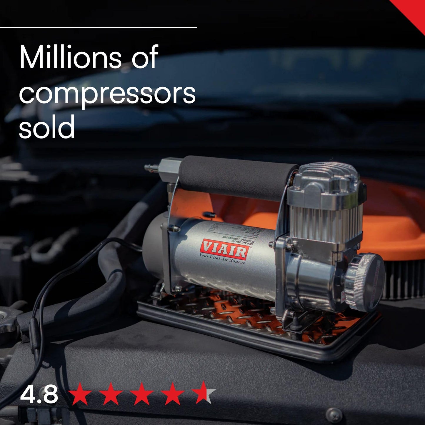 VIAIR 400P-RV/40047 Automatic Portable Compressor, Tire Inflator Kit, Air Compressor for RV, Truck, Jeep, and SUV Tires, Portable Air Pump Kit, RV Accessories, 150 PSI/2.30 CFM