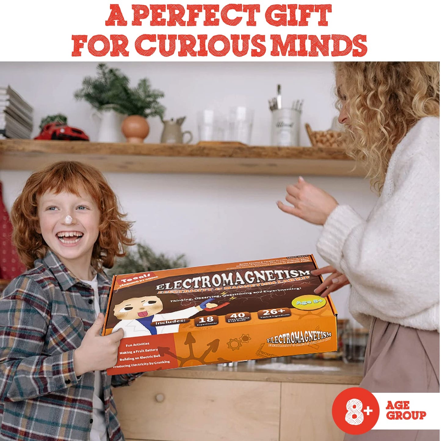 Teenii Electricity and Magnetism Kit Experiments STEM Science Kit for Kids, Electromagnetism Circuit Learning Set School Lab Physics Educational Toys, Birthday Gift for Boys Girls Age 8-16 Year Old