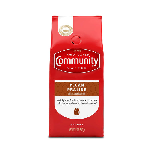 Community Coffee Pecan Praline Flavored 12 Ounce, Medium Roast Ground, 12 Ounce (Pack of 1)