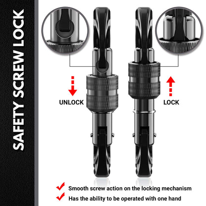 RHINO Produxs 12kN (2697 lbs) Heavy Duty, Locking, Auto Locking, Wiregate Carabiner Clips, for Securing Pets, Outdoor, Camping, Hiking, Hammock, Dog Leash Harness, Keychains