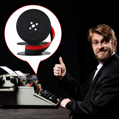 Tenare 4 Pairs Universal Typewriter Ribbon Twin Spool Ribbon Twin Spool Replacement Pack for Most Typewriter (Red,Black)