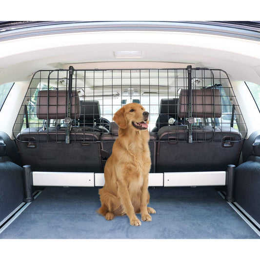 Amazon Basics Adjustable Dog Car Barrier for Vehicles, 59.72 x 5.20 x 16.46 in, Black