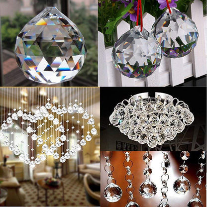 Crystal Ball Prism Pendant Glass Chandelier Hanging Pendant Feng Shui Wedding Home Window Décor (20mm-24pack)