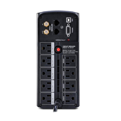 CyberPower CP1000AVRLCD Intelligent LCD UPS Battery Backup and Surge Protector, 1000VA/600W, 9 Outlets, AVR, Mini-Tower, UL Certified