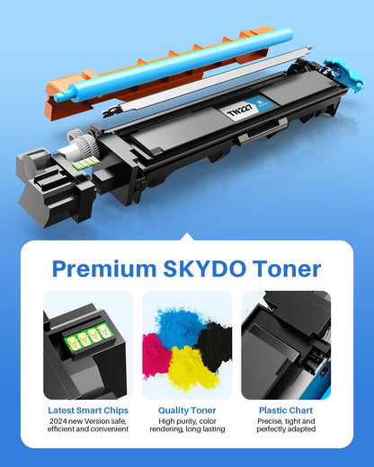 TN227 TN227BK/C/M/Y High Yield Toner Cartridge 4 Pack Compatible for Brother TN 227 TN223 TN-223BK/C/M/Y Work for MFC-L3770CDW HL-L3270CDW MFC-L3710CDW HL-L3210CW HL-L3230CDW HL-L3290CDW Printer