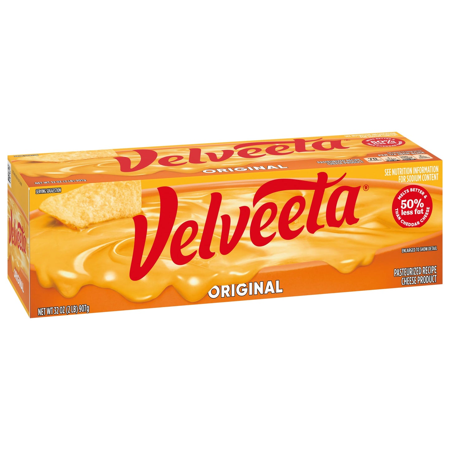 Velveeta Original Pasteurized Recipe Cheese Product Classic Size, 32 oz Block