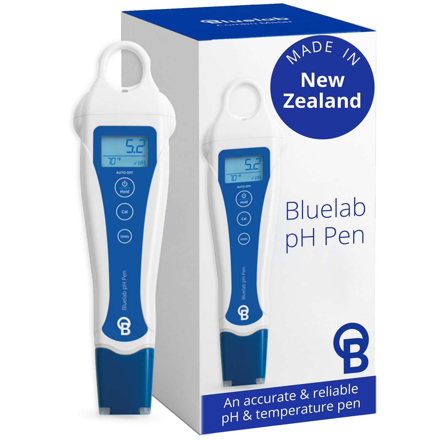 bluelab pH Pen - ± 0.1 pH Accurate, Durable Double Junction Probe, Waterproof & Floats, Auto Temperature Compensation, Easy Calibration - Made in NZ