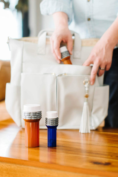 Safe Rx | Locking Pill Bottle | Pill Container Combination Lock | Tamper Evident | Child Resistant | Senior Friendly Easy Open Cap | Prescription Medication | Travel Pill Bottle | Medicine Organizer