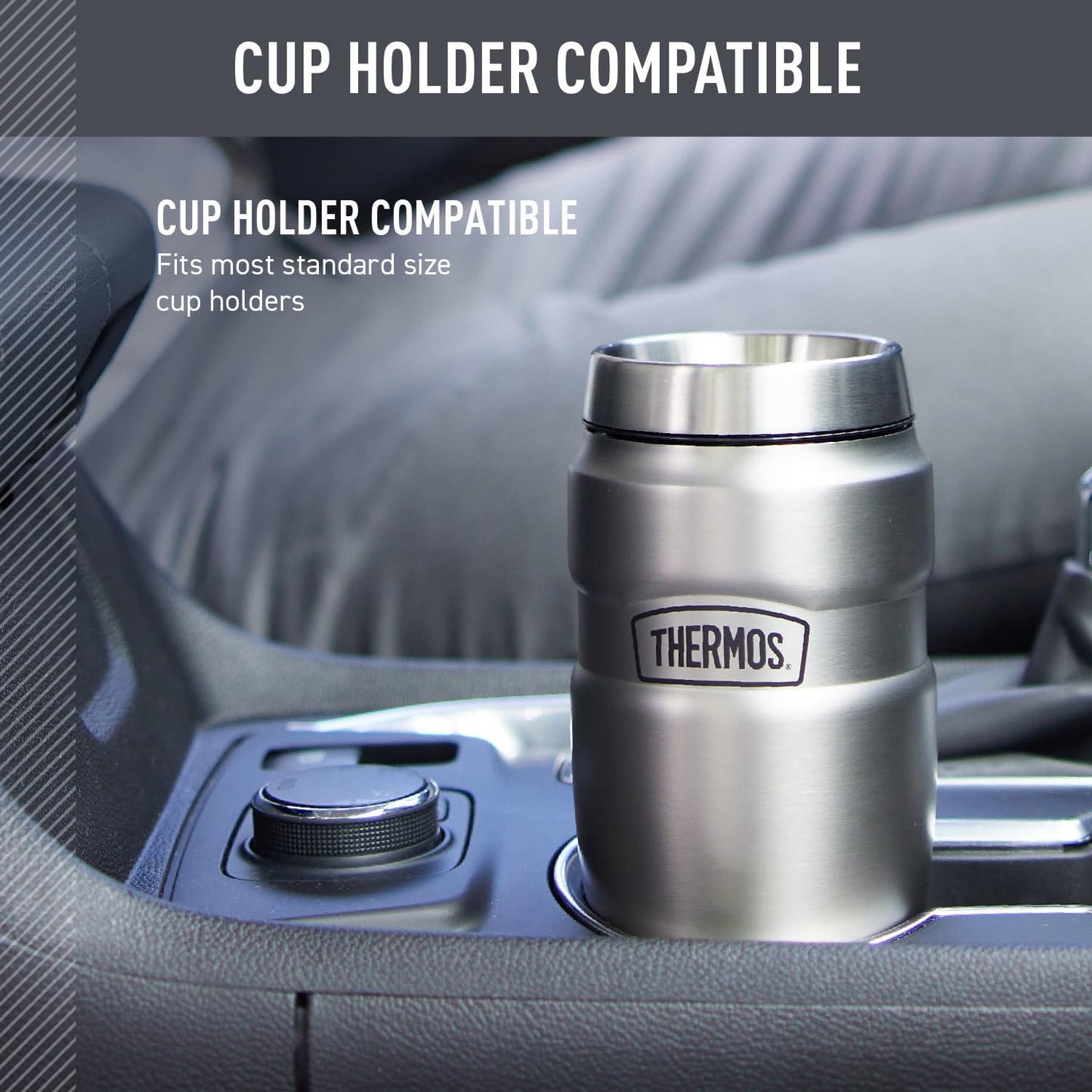 THERMOS Stainless King Vacuum-Insulated Travel Tumbler, 16 Ounce, Midnight Blue