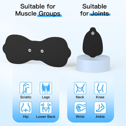 Wireless TENS & EMS Unit Back Pain Relief Massager - APP Controlled Bluetooth EMS Muscle Stimulator Machine for Back Shoulder Leg Neck Pain Relief (Black)
