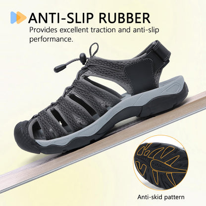 ziitop Outdoor Hiking Sandals for Women Closed Toe Athletic Sport Women's Sandals Summer Lightweight Trail Walking Water Shoes