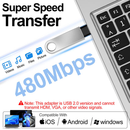 𝟒𝐏𝐚𝐜𝐤 𝐔𝐩𝐠𝐫𝐚𝐝𝐞𝐝 USB to USB C Adapter,Type-C Female to A Male Charger Converter for iPhone 17 Charger,iWatch Ultra SE 9 10,iPhone 17 Pro Max 16 15 12,Samsung S25,AirPods,iPad,Car,PS4