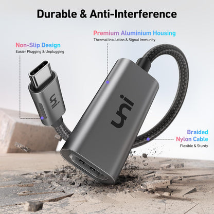 uni USB-C to HDMI Adapter 4K@60Hz, Thunderbolt 3/4 to HDMI Adapter, Type C HDMI Converter, Compatible with MacBook Pro/Air 2022, iPad Pro/Air, Surface Laptop, Dell XPS, Chromebook, Galaxy & More