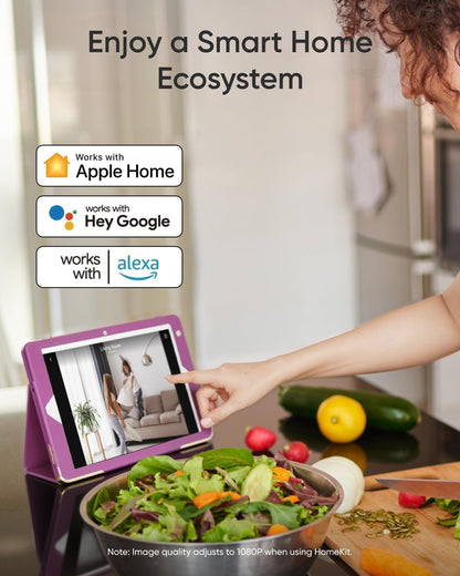 eufy Indoor Cam E30 2-Cam Kit, Latest Generation, 4K UHD Security Camera, Pet/Dog/Baby Camera with Phone app, Color Night Vision, Human/Pet Auto Tracking, 360 Pan-Tilt, Works with Homekit