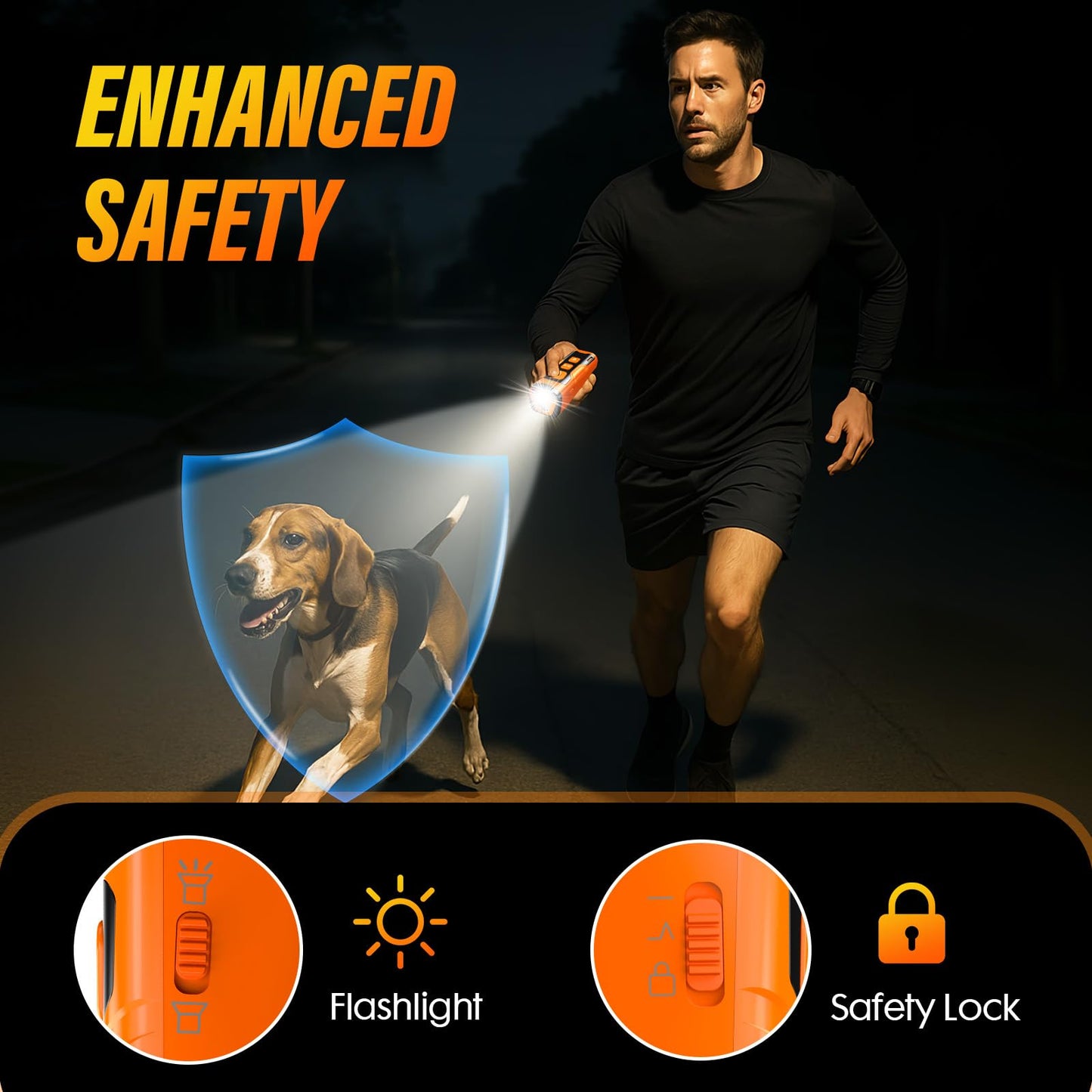 YUYQA Dog Bark Deterrent Device, 3X Ultrasonic Anti Barking, 6 Training Modes 23 FT Range Barks No More Indoors Outdoors Behavior Correct Safe & Humane Rechargeable Compact Bark Control for Dogs