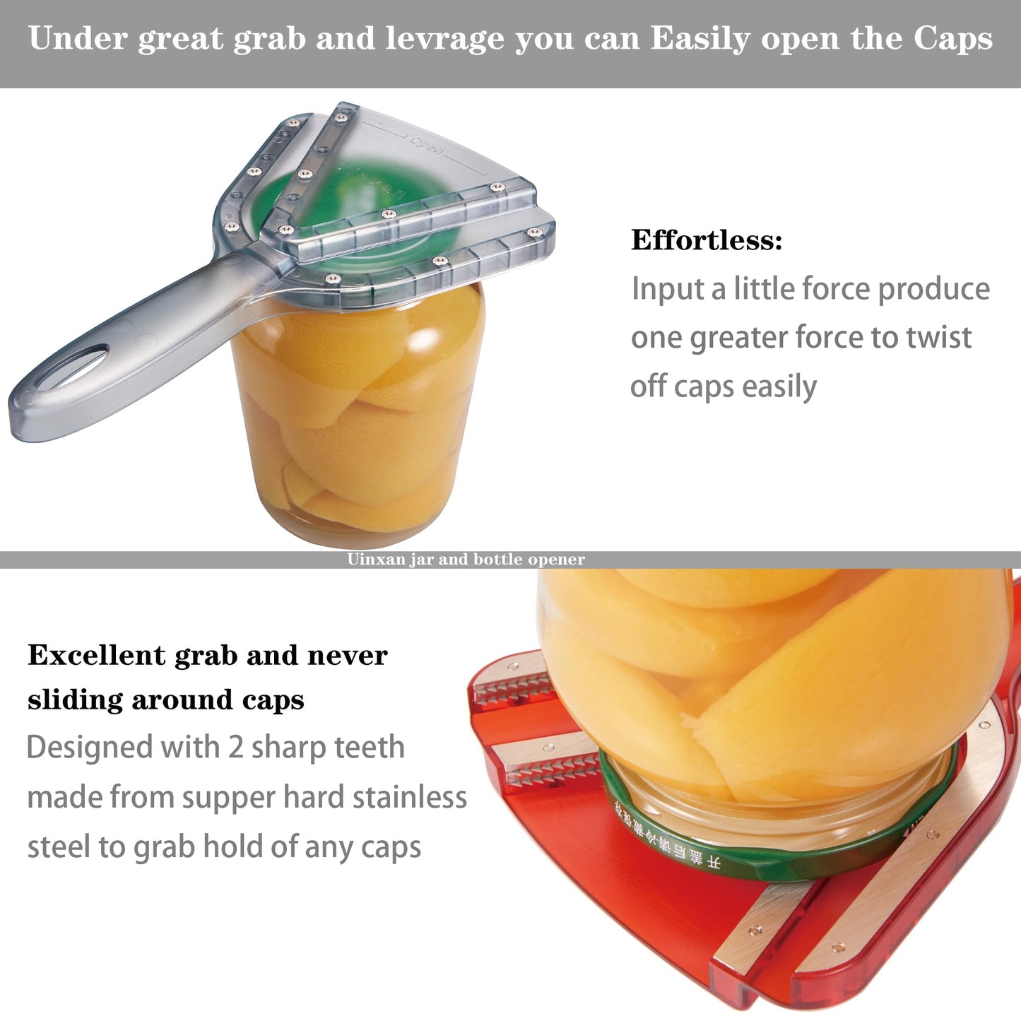 Uinxan Jar Opener for Weak Hand & Seniors with Arthritis,Easy Twist Off Bottle Caps,Patent | Unique Kitchen Gadgets, Christmas Gifts for Elderly/Women/Men (Blue)