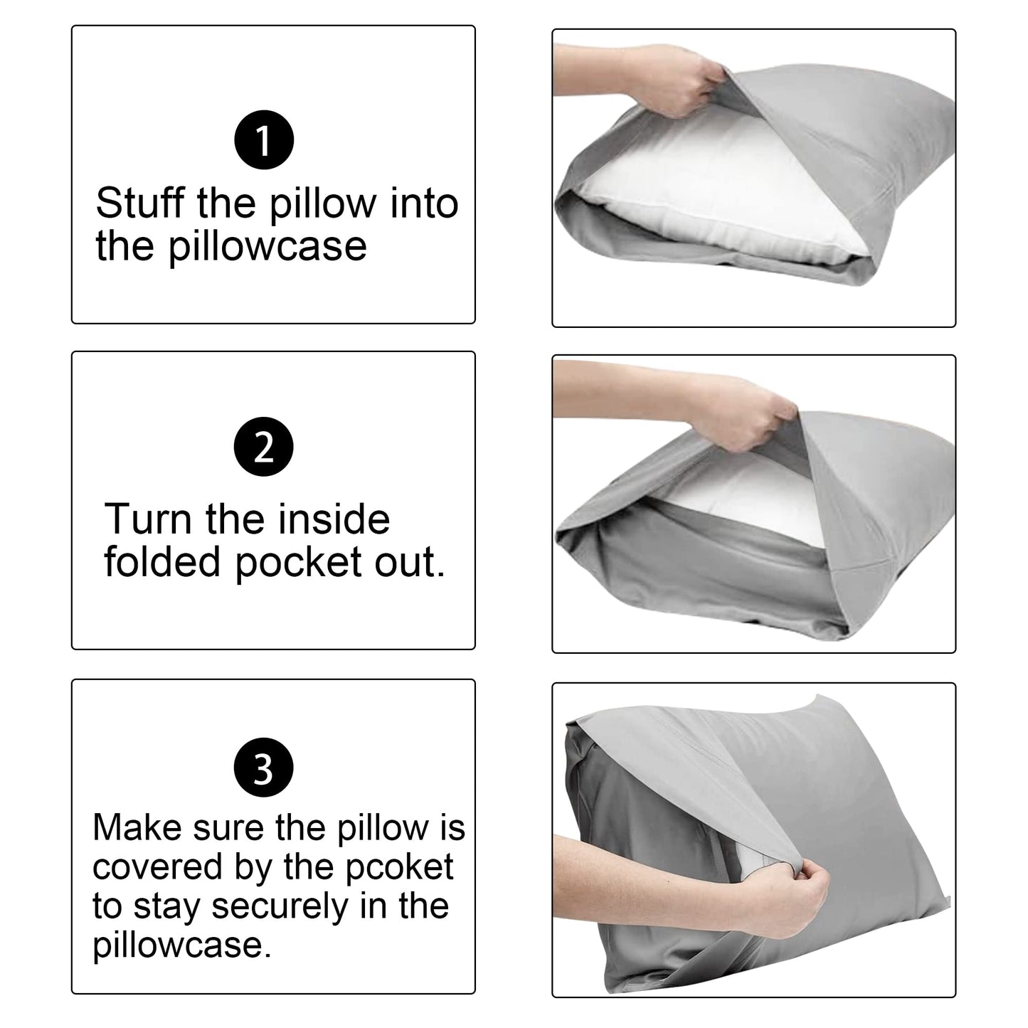 FLXXIE 2 Pack Microfiber Toddler Pillowcases, 14x20 Inches Fits Baby Pillow Sized 12x16, 13x18 or 14x20, Soft and Cozy Small Travel Pillow Covers with Envelope Closure, Navy