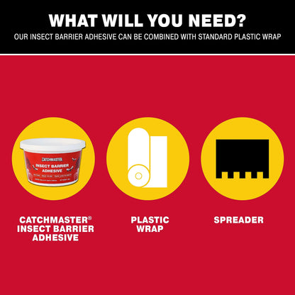 Catchmaster Insect Barrier Kit for Trees -Outdoor Insect Glue Traps for Ornamental Plants, Shrubs & Trees - DIY Beetles, Lanternflies, Cankerworms, Gypsy Moth & Ant Traps - Includes Spreader